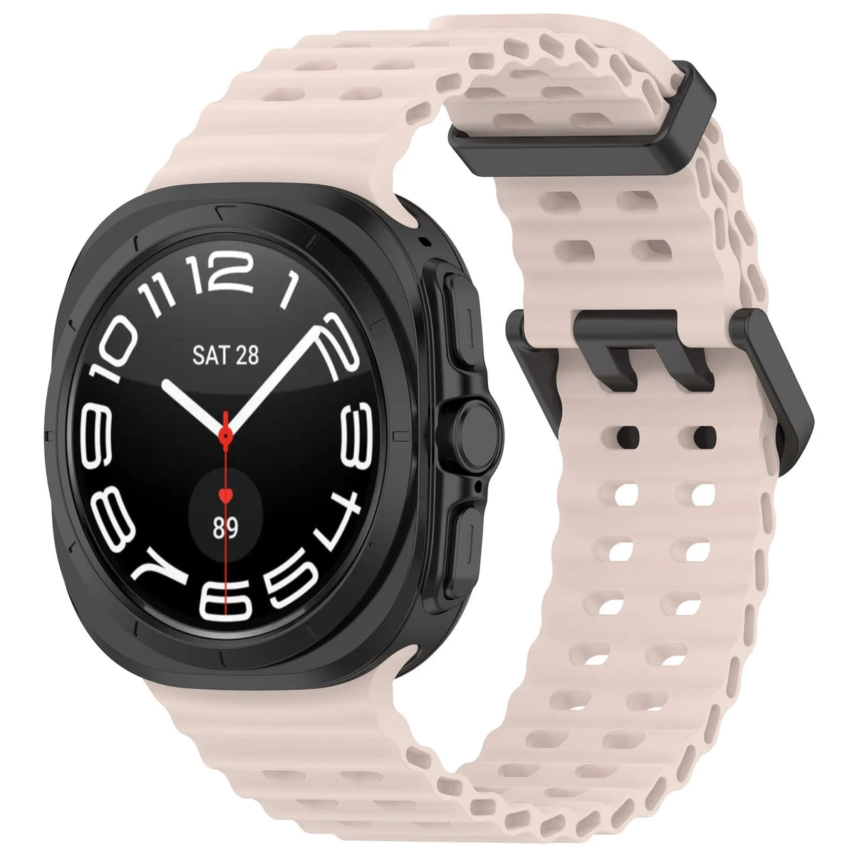 Twin-Hole Silicone Sport Band in Pink for Samsung Galaxy Watch8, Watch8 Classic and Watch9