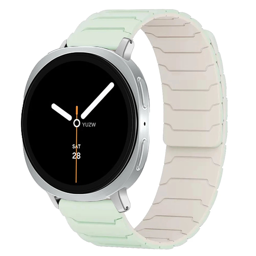 Magnetic Silicone Panel Band in Mint / Starlight for Samsung Galaxy Watch8, Watch8 Classic and Watch9