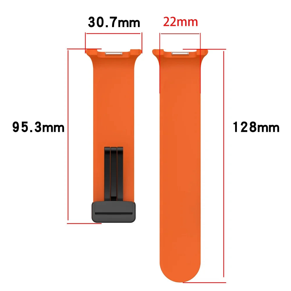 Silicone watch band dimension diagram for Samsung Galaxy Watch8, Watch8 Classic and Watch9