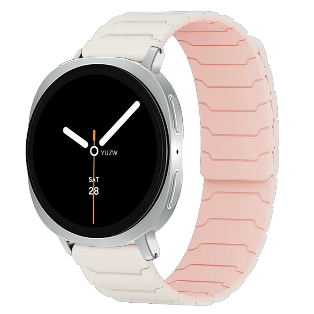 Magnetic Silicone Panel Band in Starlight / Pink for Samsung Galaxy Watch8, Watch8 Classic and Watch9