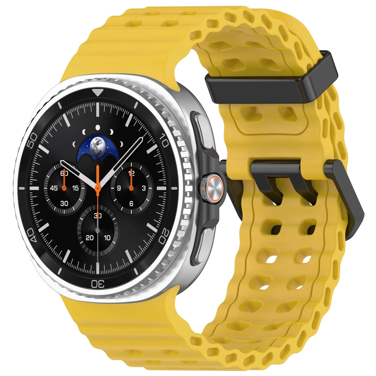 Perforated Silicone Sport Band in Yellow for Samsung Galaxy Watch8, Watch8 Classic and Watch9