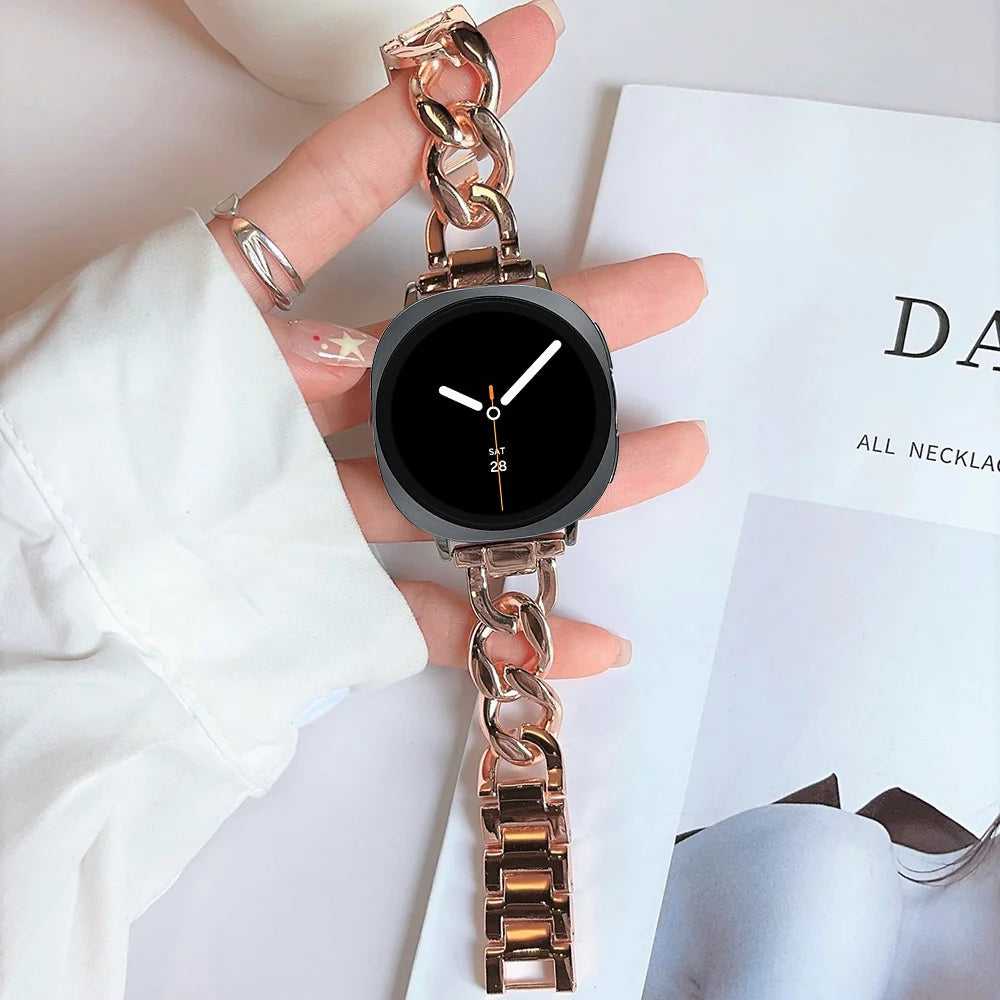 Galaxy Watch8, Watch8 Classic & Watch9 Chain Bracelet Band in Rose Gold