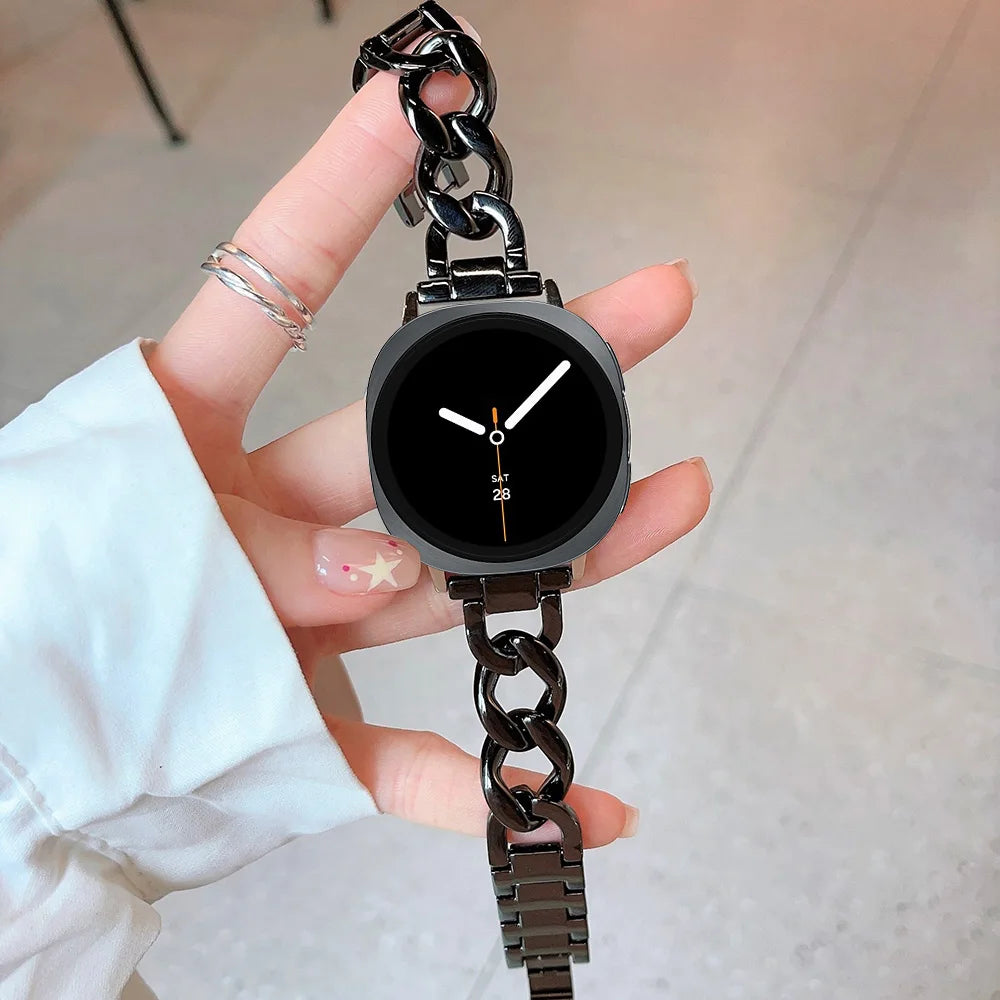 Galaxy Watch8, Watch8 Classic & Watch9 Chain Bracelet Band in Black