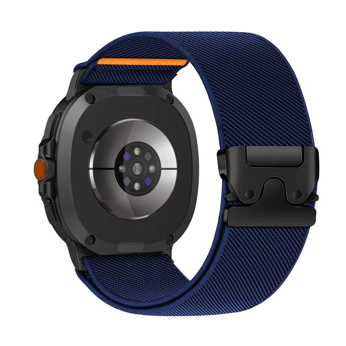 Galaxy Watch8, Watch8 Classic & Watch9 Nylon Metal-Clasp Band in Navy Blue / Black Clasp