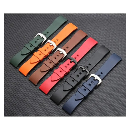 TicWatch smooth silicone bands in six photographed colors