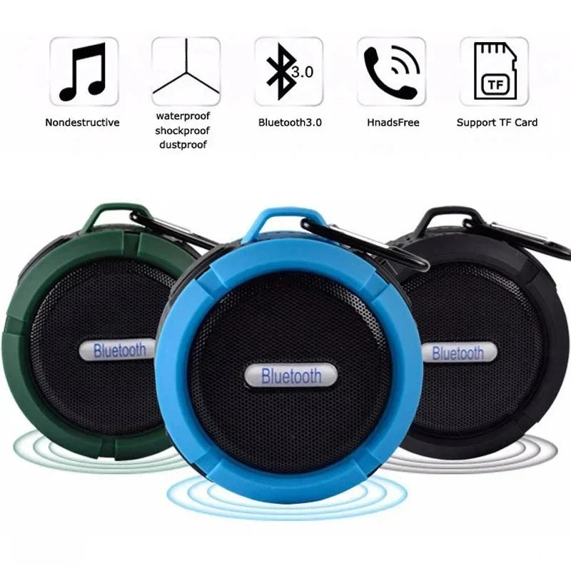 Waterproof Bluetooth Speaker with Clip for Golf Carts